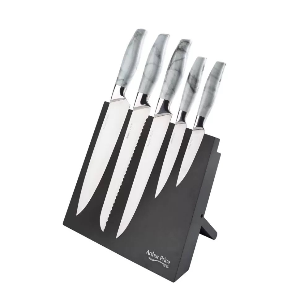 Arthur Price Arthur Price Kitchen*6 Piece Marble Knife Block Set