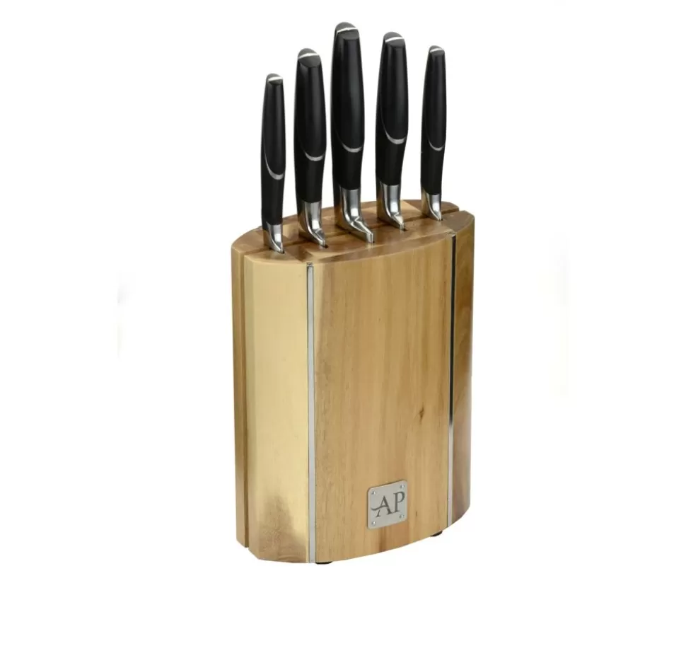 Arthur Price Arthur Price Kitchen*6 Piece Oval Wooden Knife Block Set