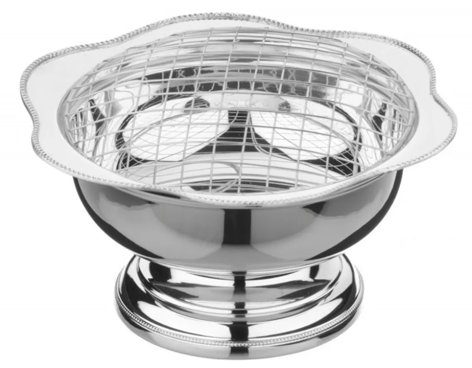 Arthur Price King Charles Iii Coronation Spoon* Of England 8" Mounted Rose Bowl With Net And Bead Border