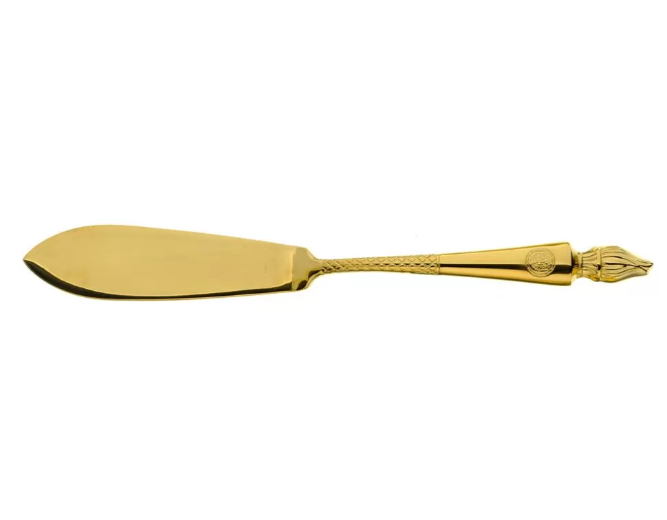 Arthur Price Empire Flame All&Gold Plate*Clive Christian Empire Flame Fish Blade