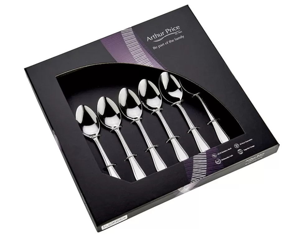 Arthur Price Bead*Everyday Classic Bead Set Of 6 Teaspoons